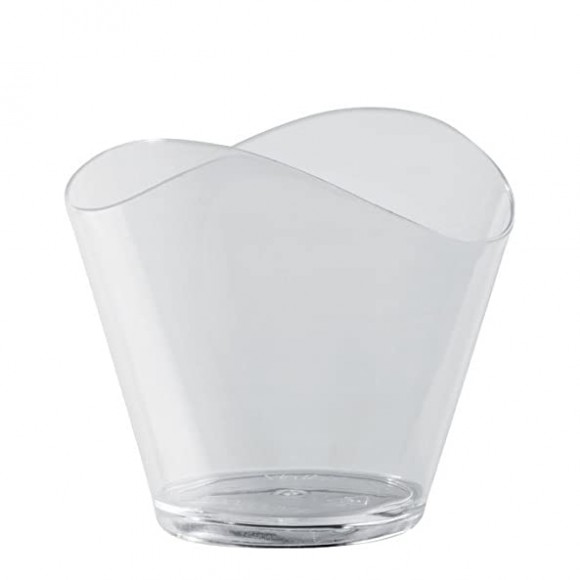 Прозрачна чаша - вълнообразна "120мл" 10бр.